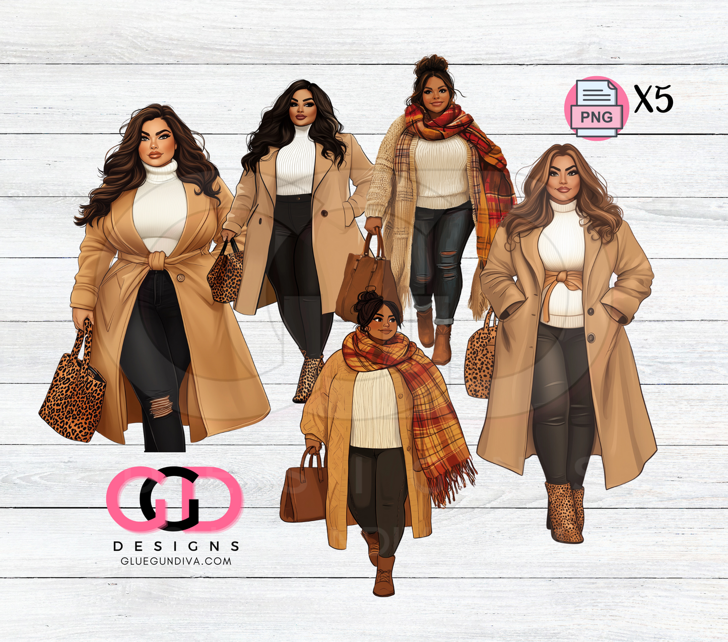 Plus Size Fall Fashion- PNGs & SVGs