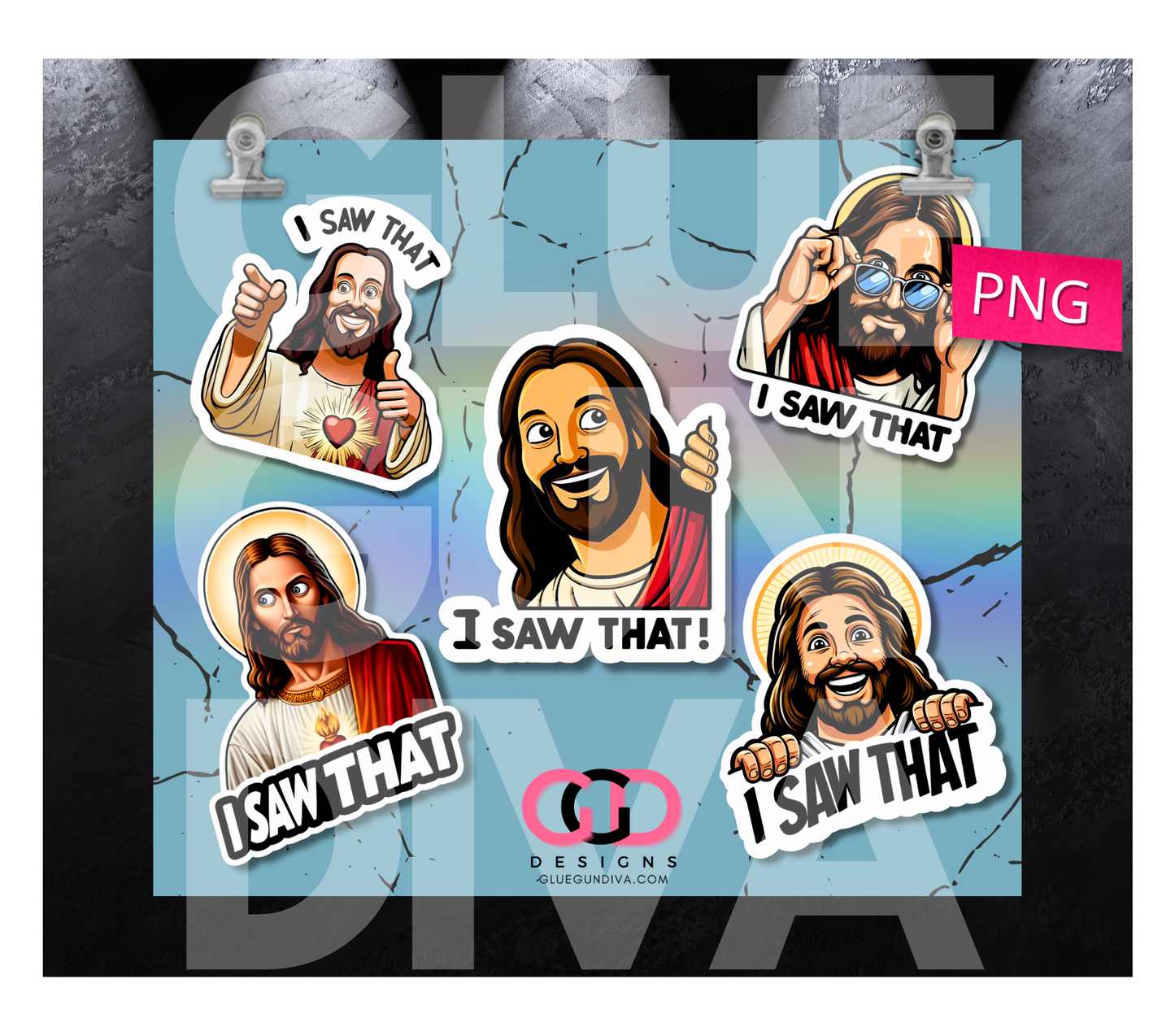 I saw that - Digital tumbler wrap for 20 oz skinny straight tumbler