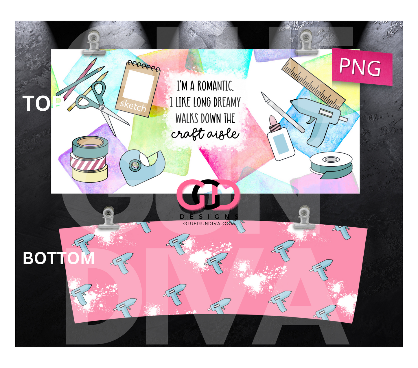 Down the Craft Aisle - Digital tumbler wrap for 40 oz tumbler