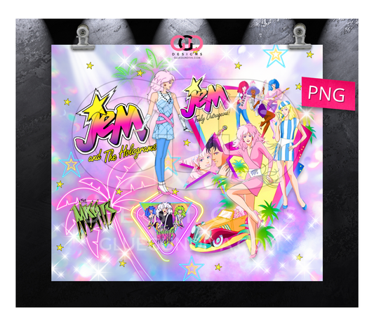 Jem - Digital tumbler wrap for 20 oz skinny straight tumbler