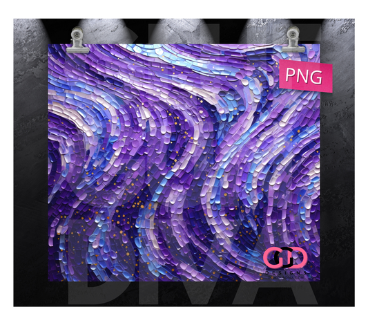 Purple Textures - Digital tumbler wrap for 20 oz skinny straight tumbler