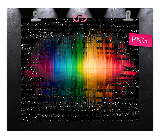 Wild Frequency - Digital tumbler wrap for 20 oz skinny straight tumbler