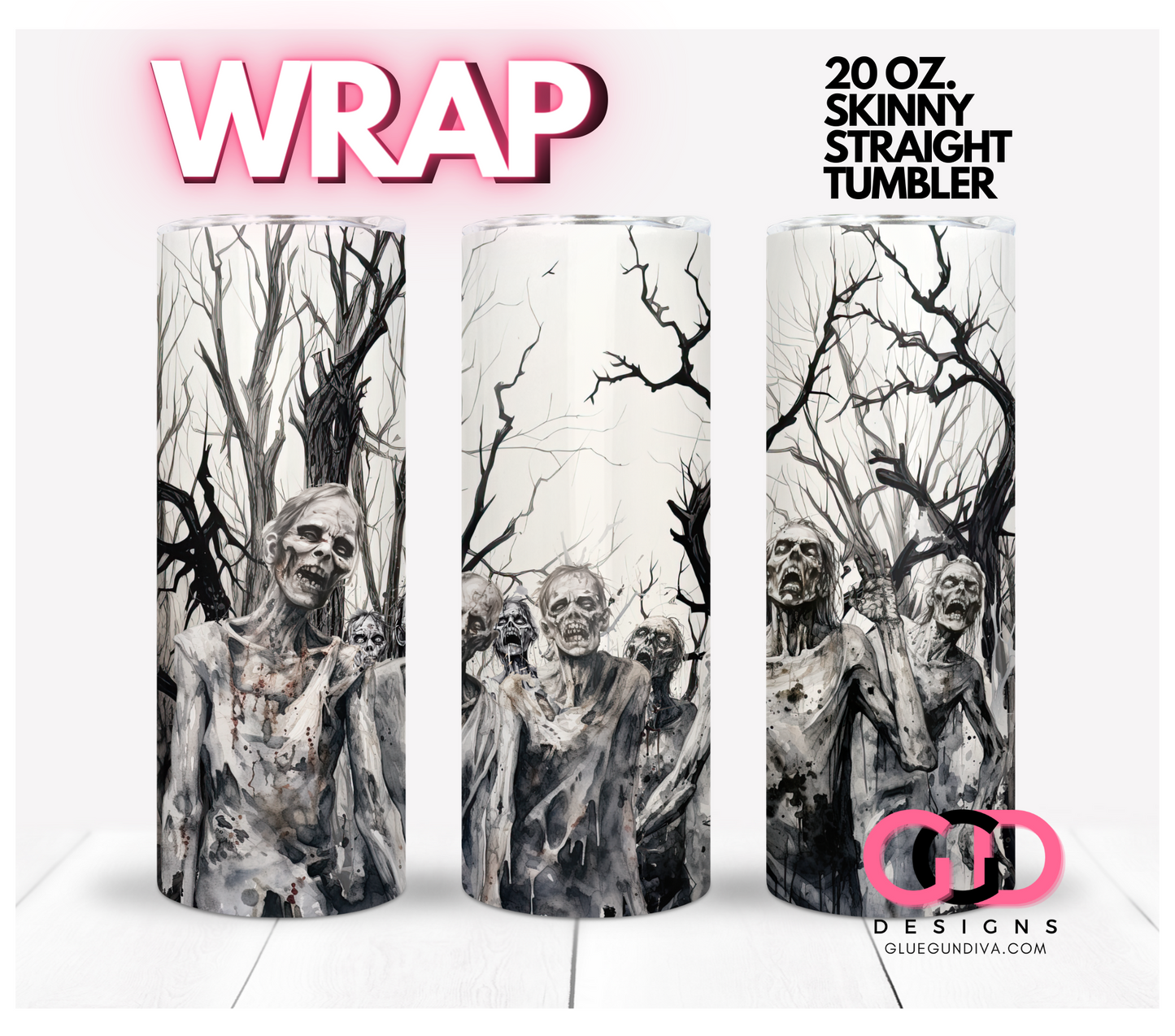 Halloween 2023 Scary - Gory bundle - 10 Digital Wrap Images for 20 0z skinny straight tumblers