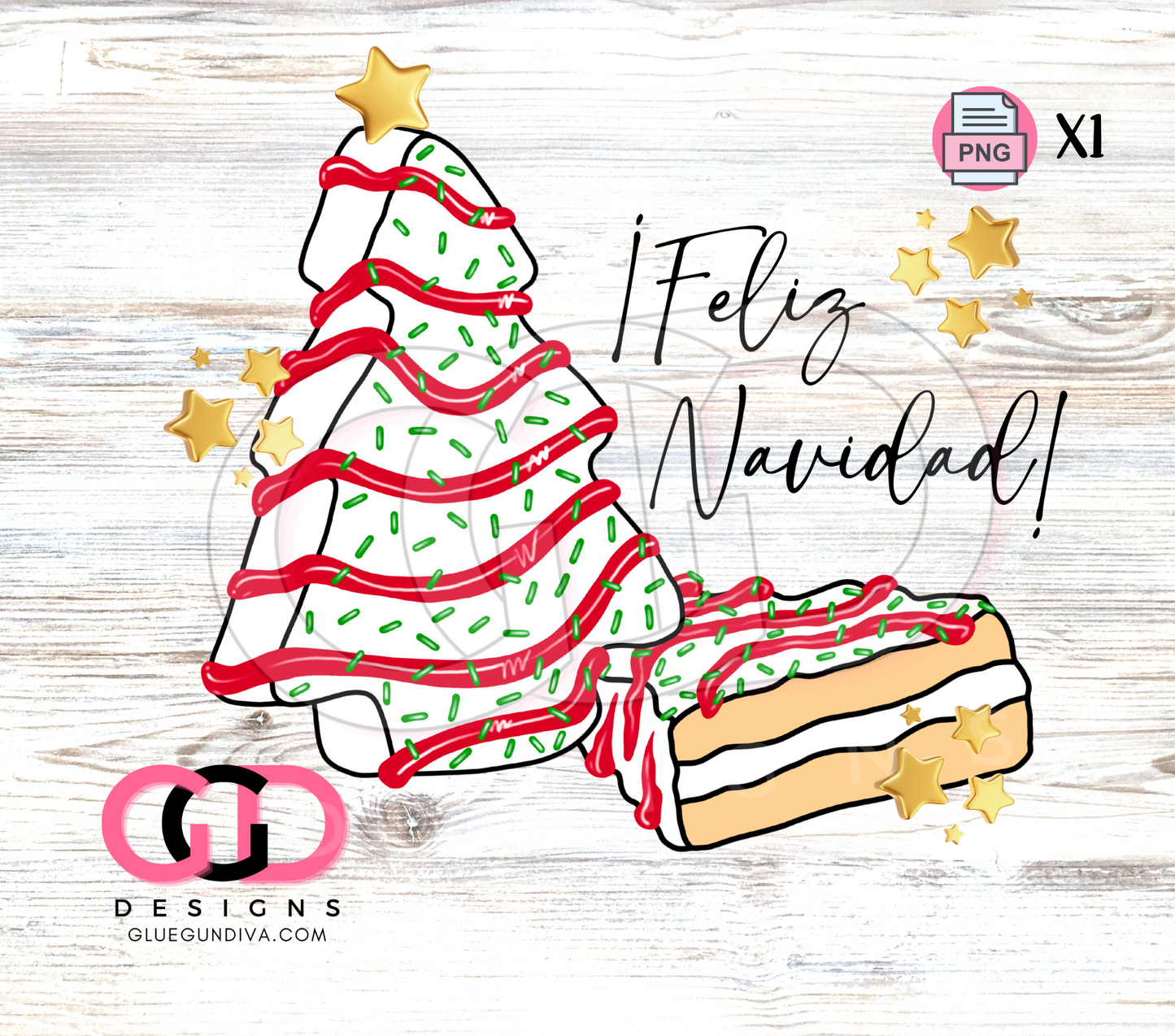 Feliz Navidad Tree Cakes - PNGs & SVGs