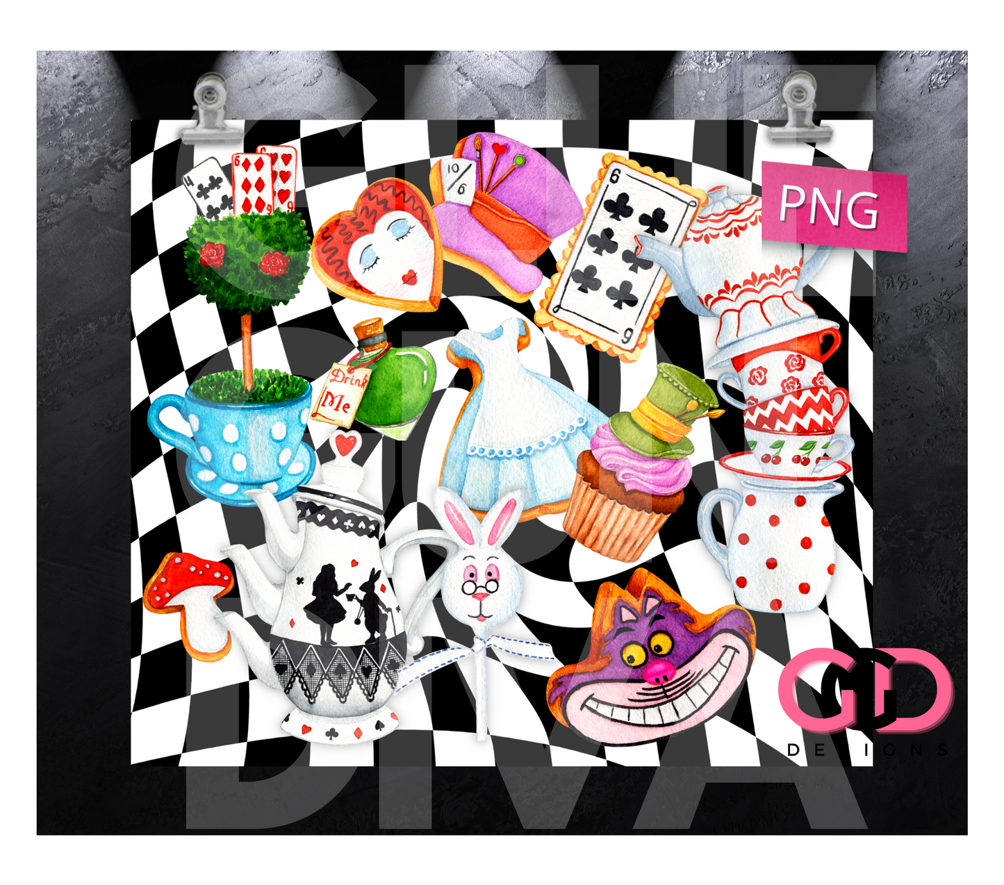 Wonder Cookies- Digital tumbler wrap for 20 oz skinny straight tumbler