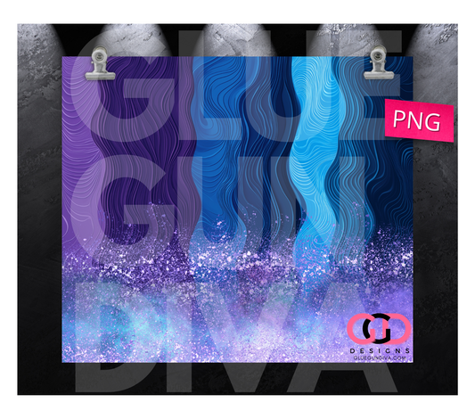 Purple Vertical Lines Glitter- Digital tumbler wrap for 20 oz skinny straight tumbler