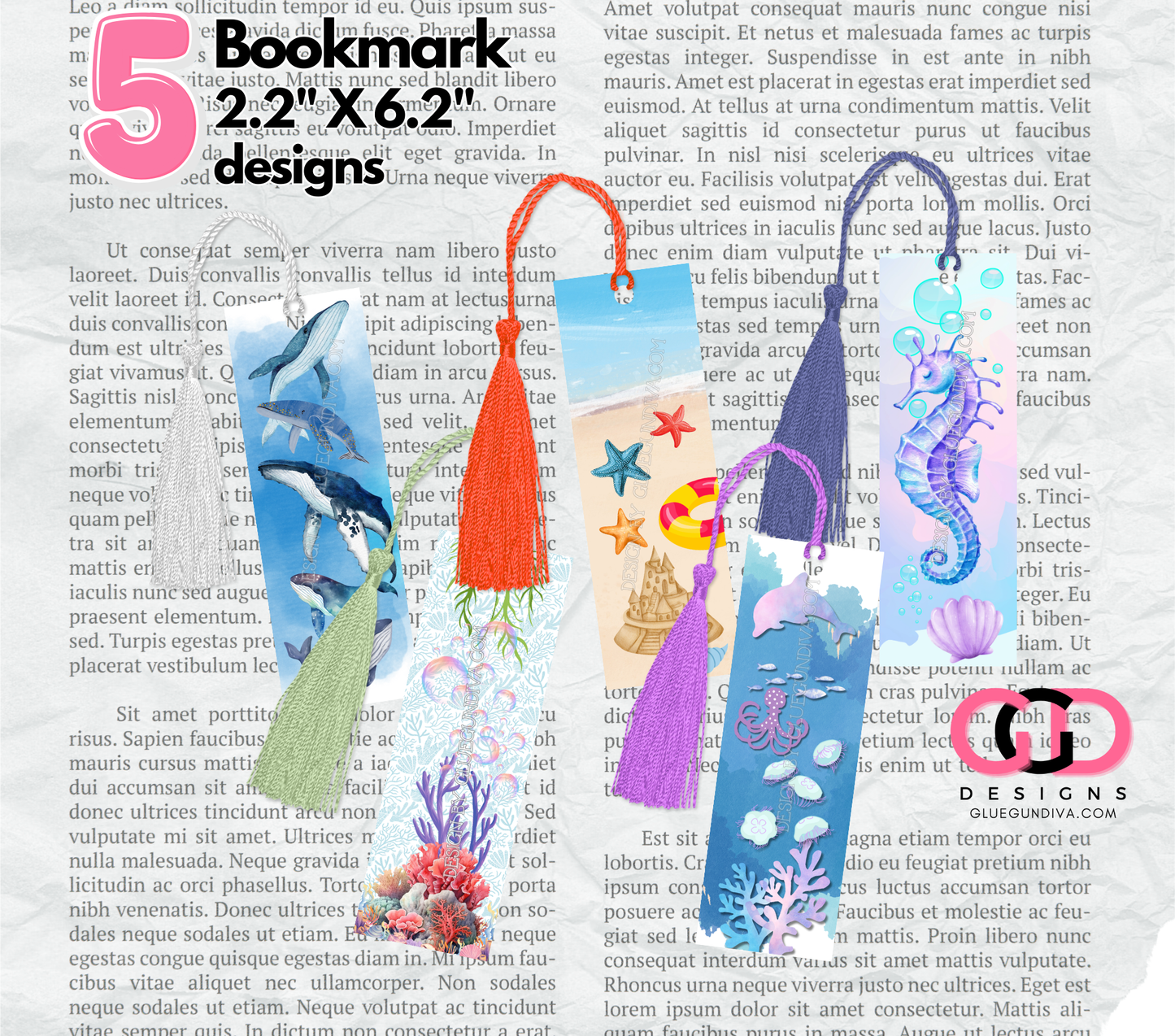 Ocean Friends - Bookmark Design