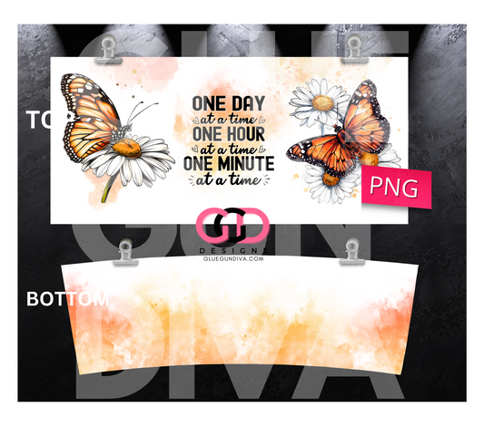 One Day at a Time - Digital tumbler wrap for 40 oz tumbler