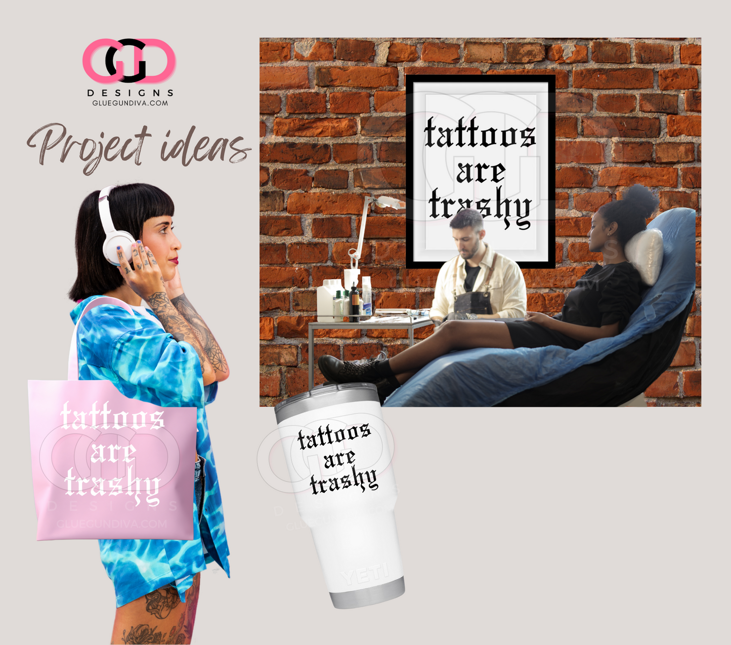 Tattoos are Trashy- PNGs & SVGs