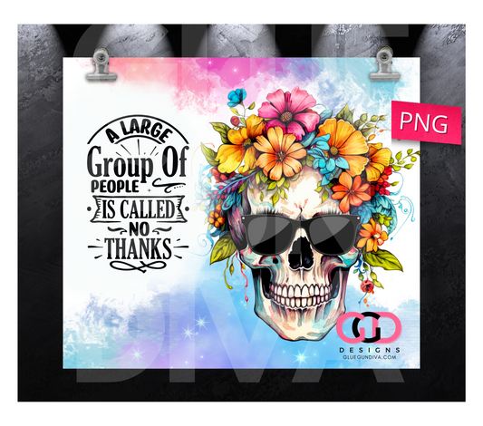 A Large Group of People- Digital tumbler wrap for 20 oz skinny straight tumbler