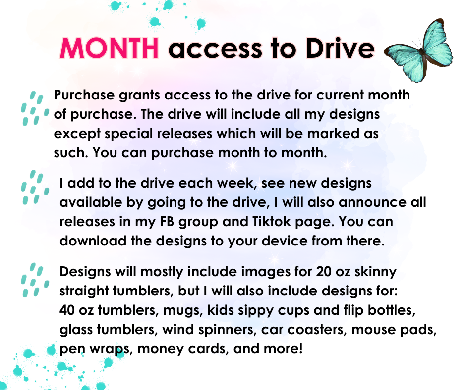 CURRENT MONTH access to Drive - Membership