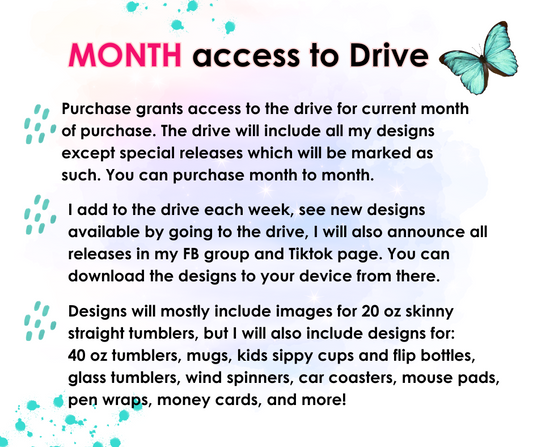 CURRENT MONTH access to Drive - Membership
