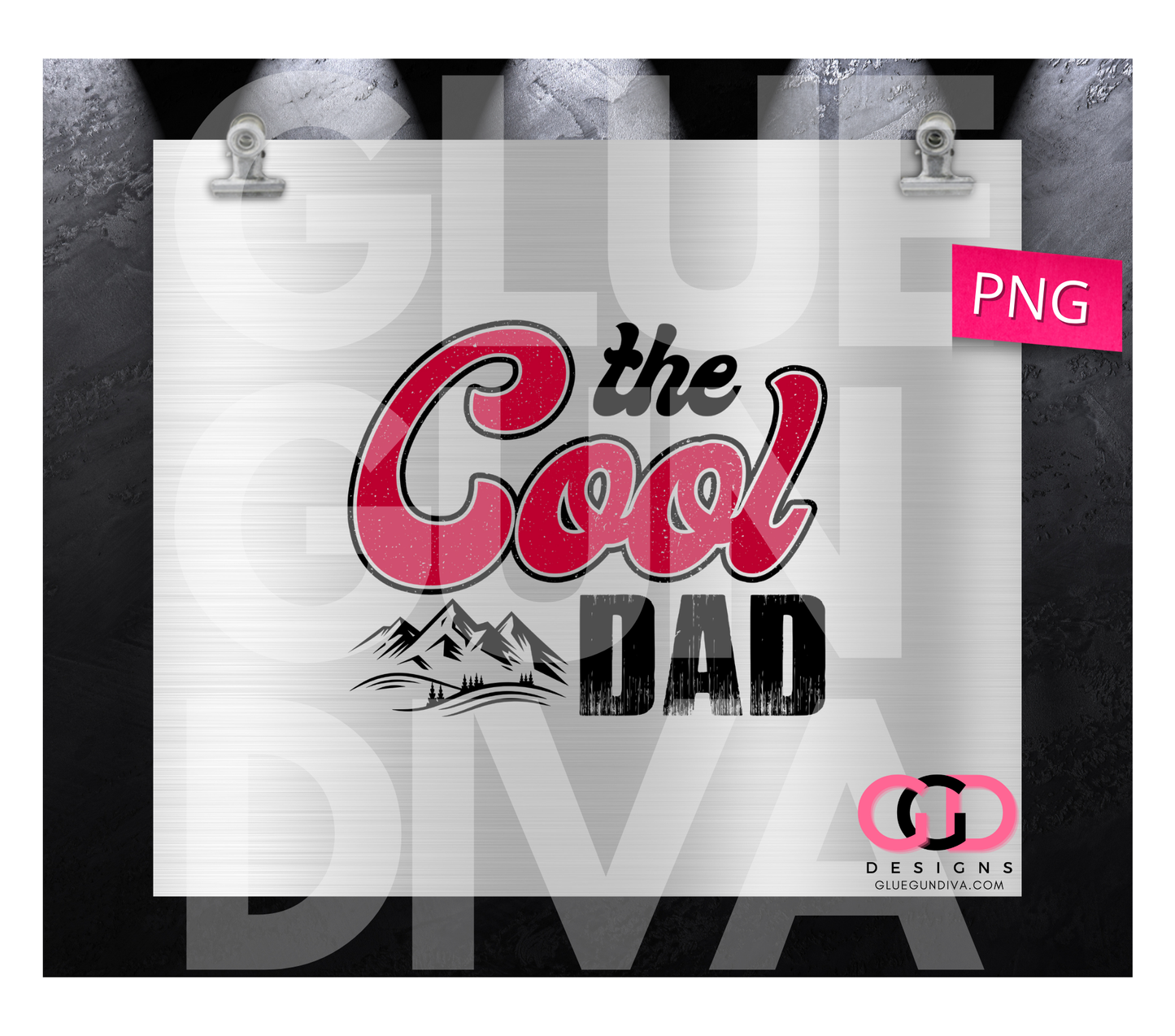 The Cool Dad Metal Beer Can- Digital tumbler wrap for 20 oz skinny straight tumbler