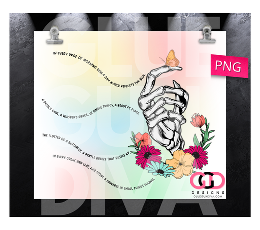 Universe in Small Things - Digital tumbler wrap for 20 oz skinny straight tumbler