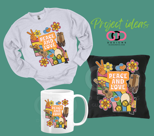 Peace and Love- PNGs & SVGs