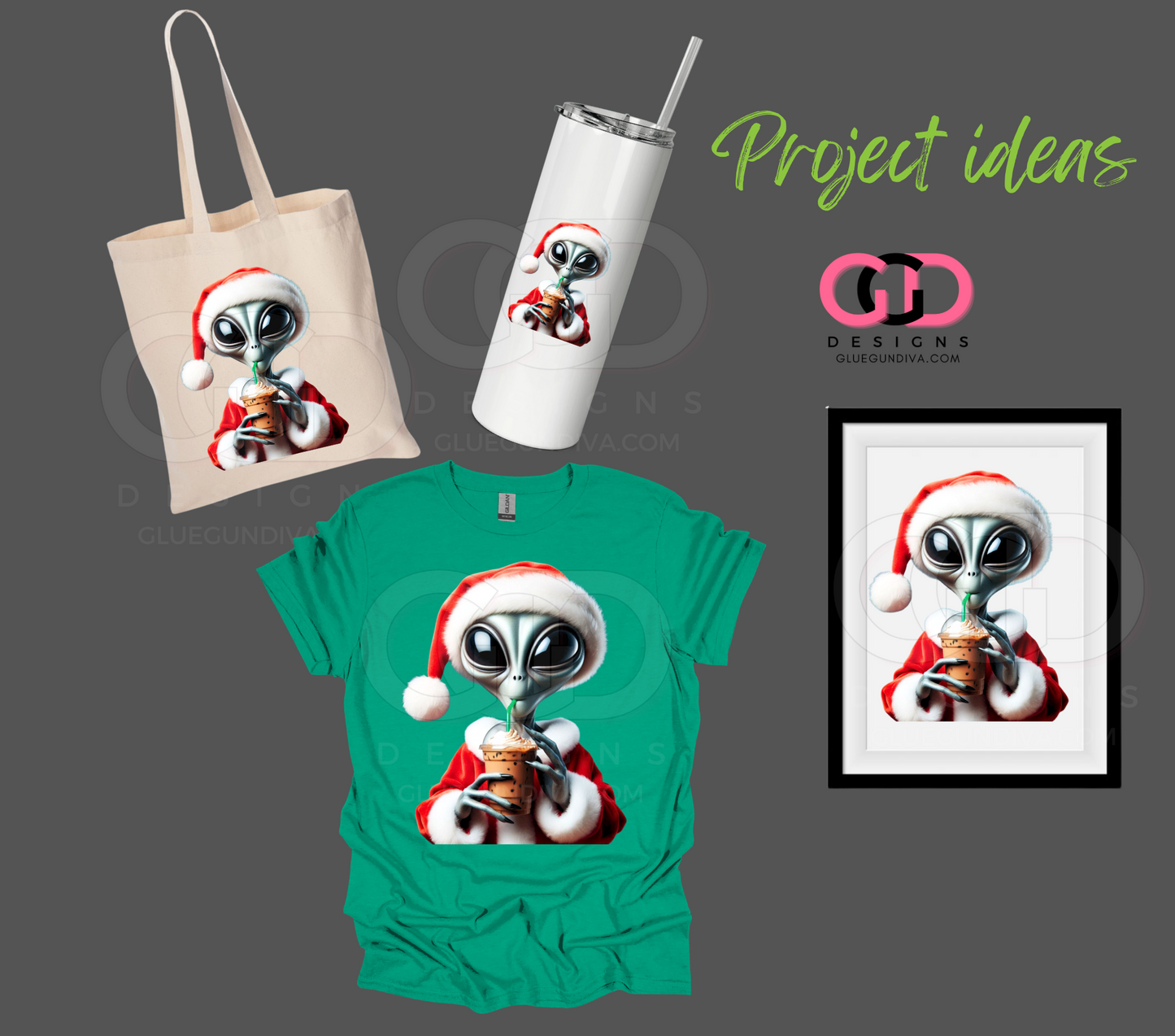 Santa Alien- PNGs & SVGs