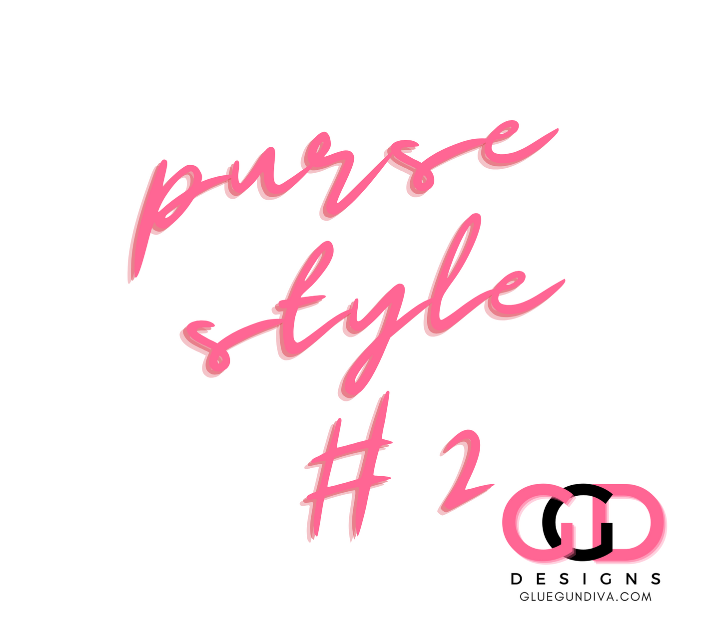 Purse Style #2- Digital tumbler wrap for 20 oz skinny straight tumbler