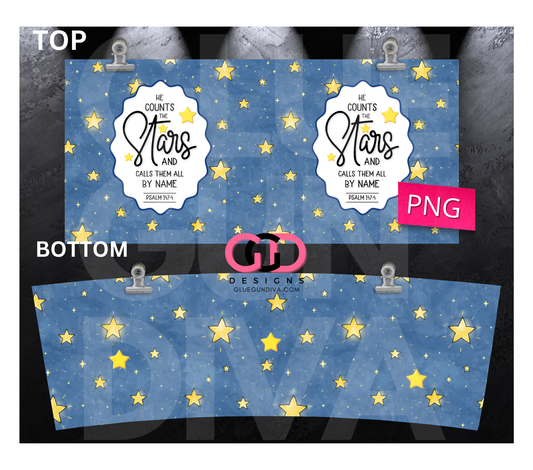 Stars by Name - Digital tumbler wrap for 40 oz tumbler