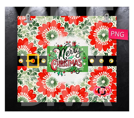 Christmas Greetings- Digital tumbler wrap for 20 oz skinny straight tumbler