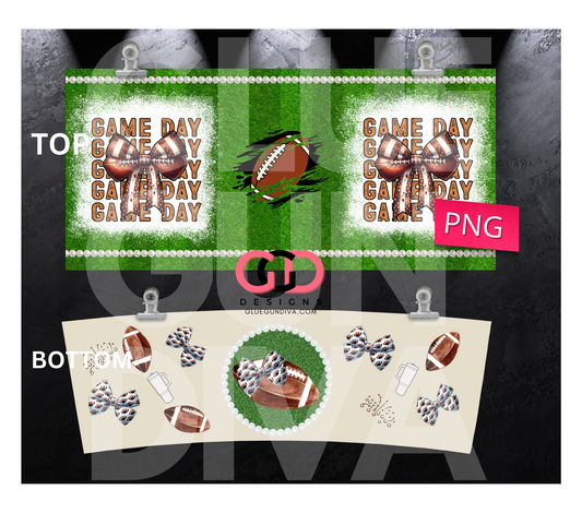 Game Day Coquette - Digital tumbler wrap for 40 oz tumbler