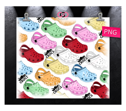 Favorite Crocs - Digital tumbler wrap for 20 oz skinny straight tumbler