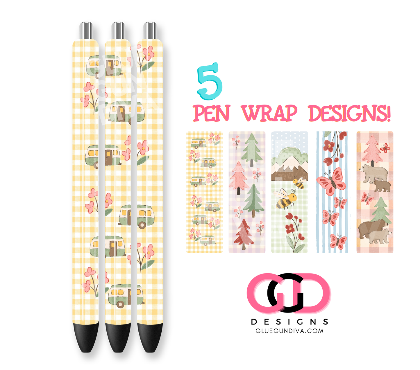 Sweet Camp - Pen wrap designs
