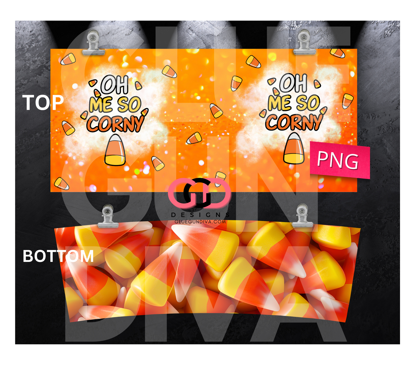 Me So Corny- Digital tumbler wrap for 40 oz tumbler
