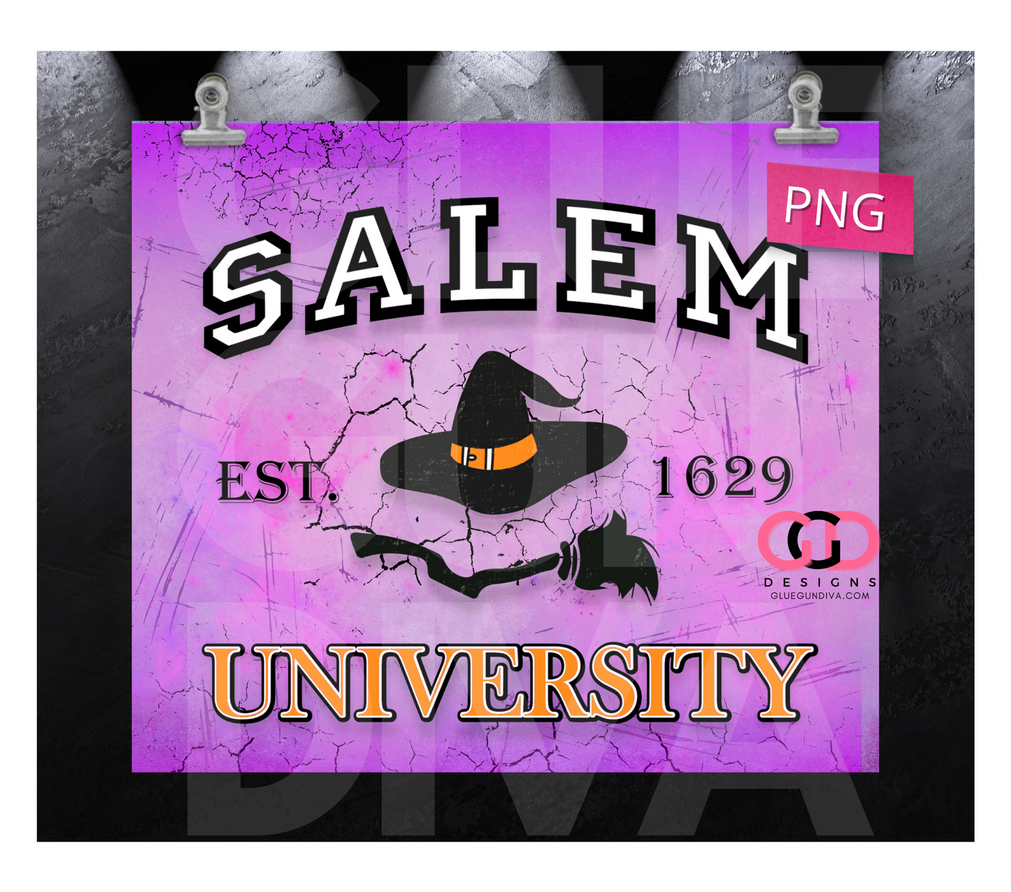Salem University- Digital tumbler wrap for 20 oz skinny straight tumbler