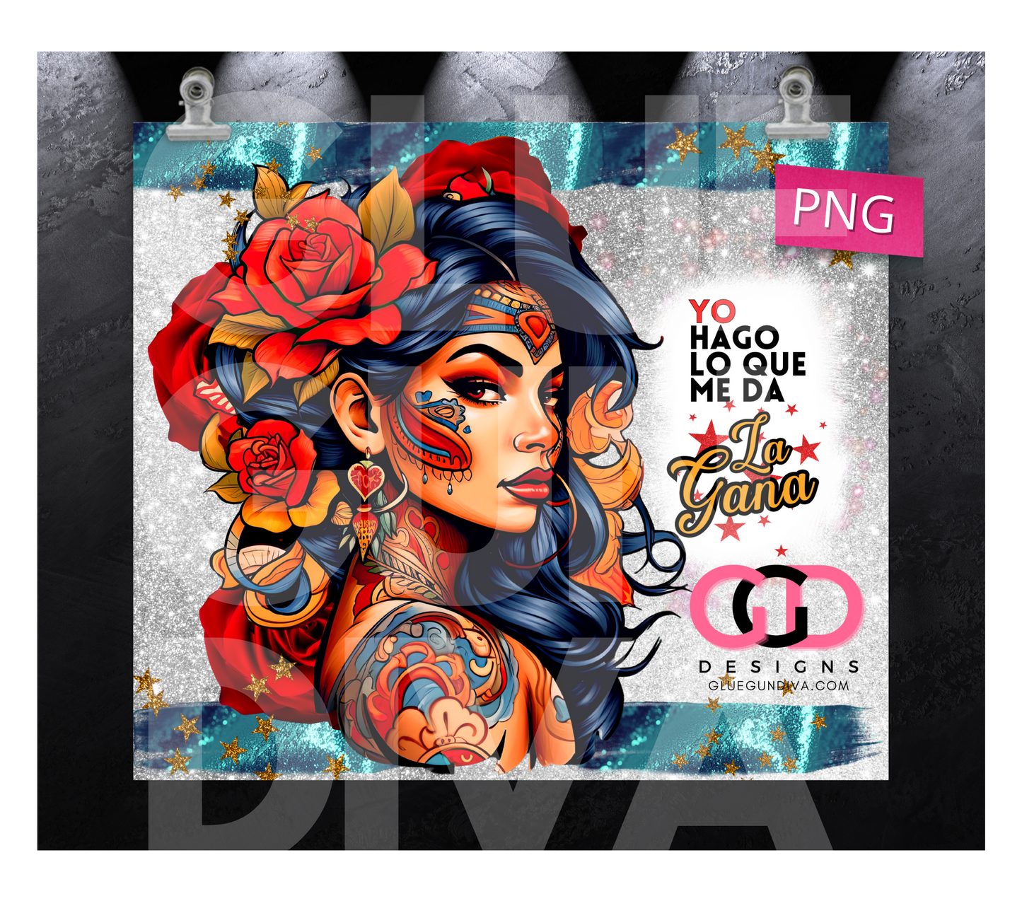 Yo Hago Lo Que Me Da La Gana ( I do whatever I want) - Digital tumbler wrap for 20 oz skinny straight tumbler