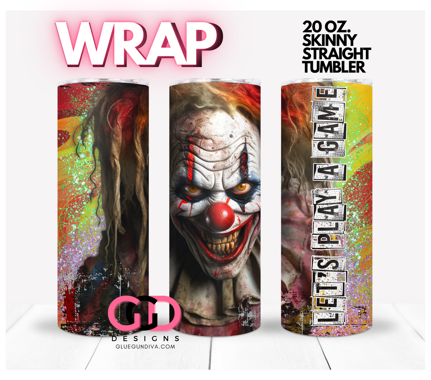 Halloween 2023 Scary - Gory bundle - 10 Digital Wrap Images for 20 0z skinny straight tumblers