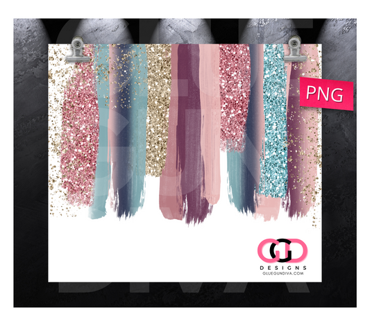 Beautiful Brush Lines- Digital tumbler wrap for 20 oz skinny straight tumbler