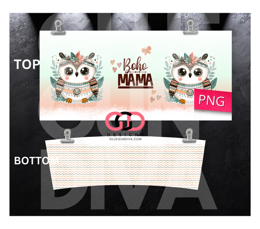 Boho Mama - Digital tumbler wrap for 40 oz tumbler