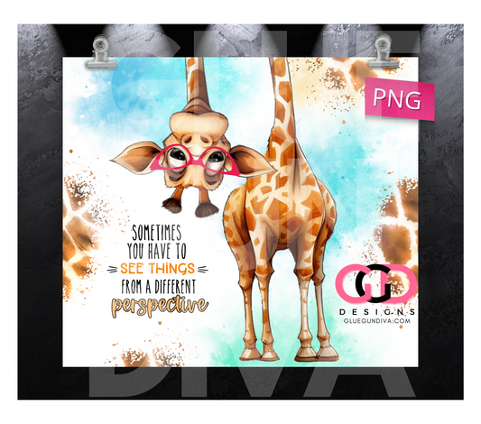 A Different Perspective- Digital tumbler wrap for 20 oz skinny straight tumbler