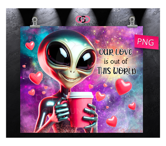 Out of This World - Digital tumbler wrap for 20 oz skinny straight tumbler