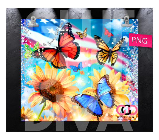 Make America Kind Again - Digital tumbler wrap for 20 oz skinny straight tumbler