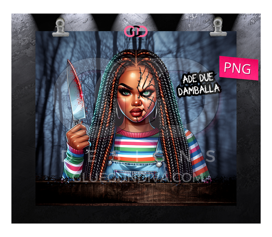 Ade Due Damballa - Digital tumbler wrap for 20 oz skinny straight tumbler