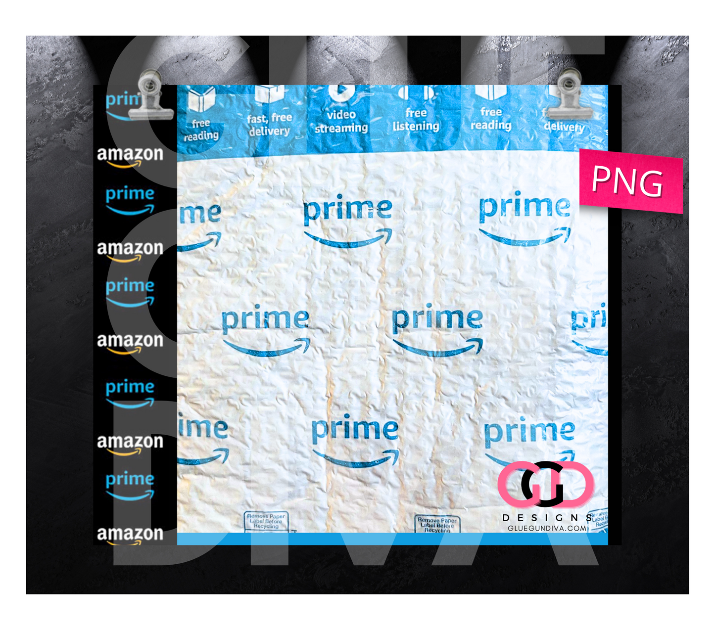 Prime Envelope - Digital tumbler wrap for 20 oz skinny straight tumbler