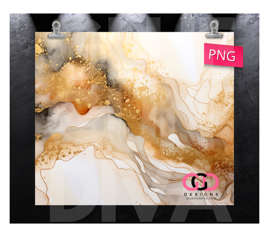 Neutral Colors Marble and Gold- Digital tumbler wrap for 20 oz skinny straight tumbler