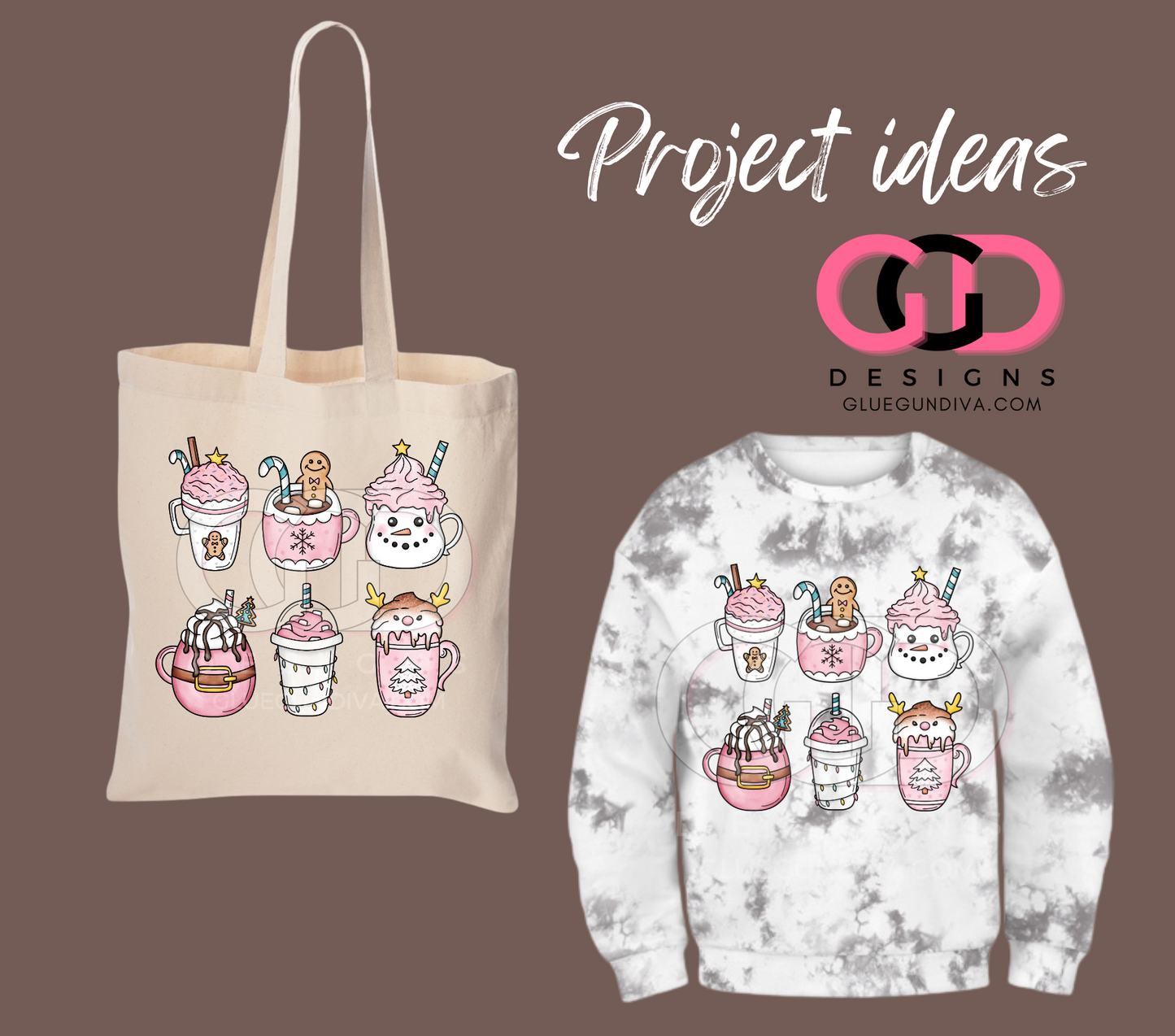 Pink Winter Drinks- PNGs & SVGs