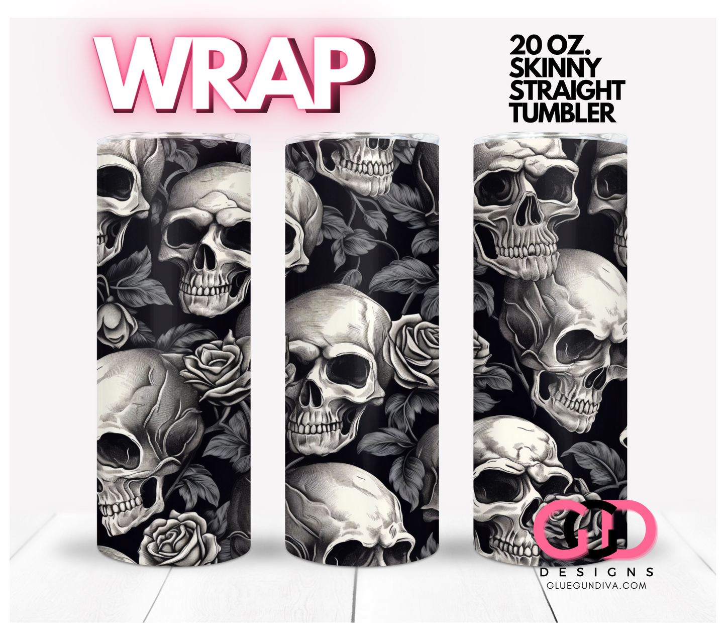 Skulls and Roses - 4 images BUNDLE