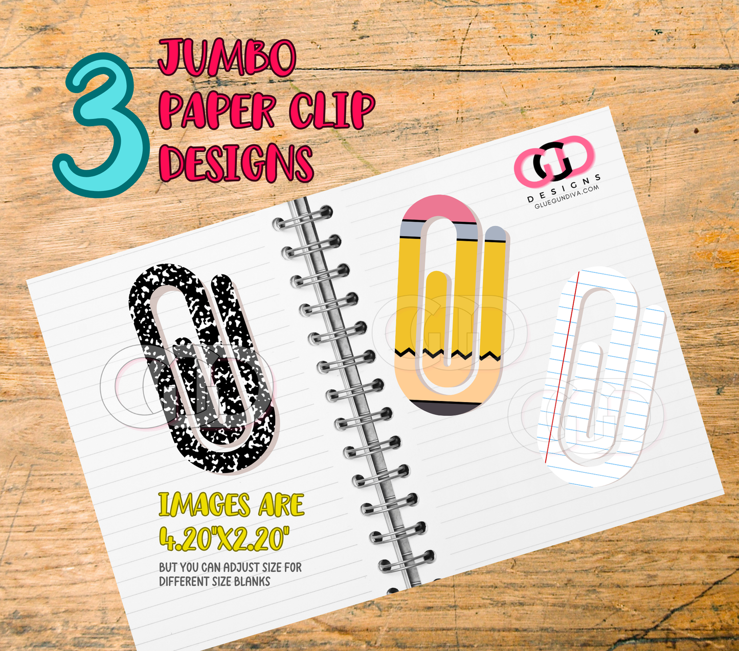 School - Designs for Jumbo Paper Clips
