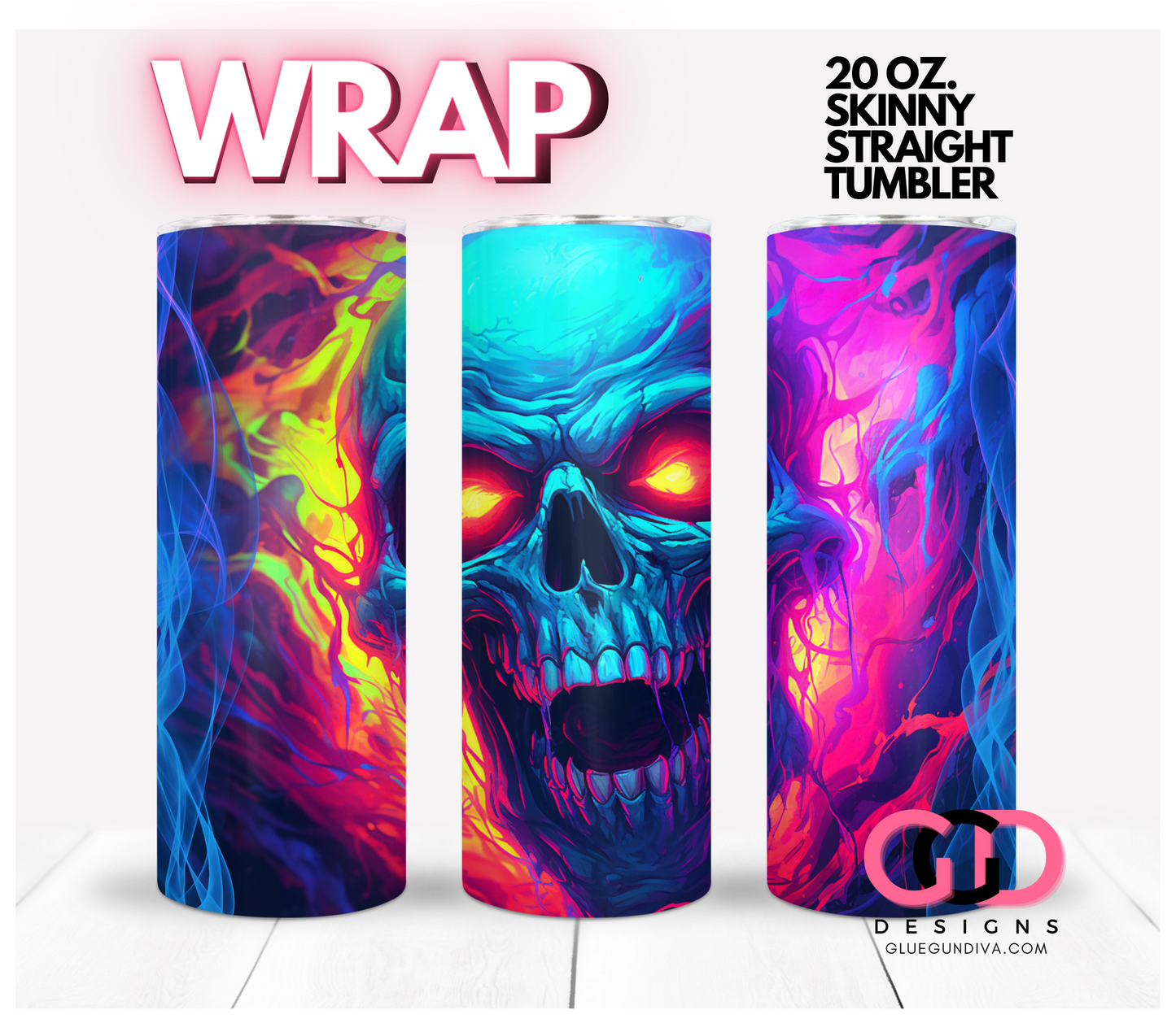 Halloween 2023 Scary - Gory bundle - 10 Digital Wrap Images for 20 0z skinny straight tumblers