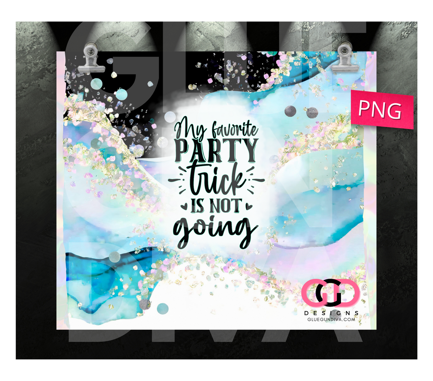 My favorite party trick - Digital tumbler wrap for 20 oz skinny straight tumbler