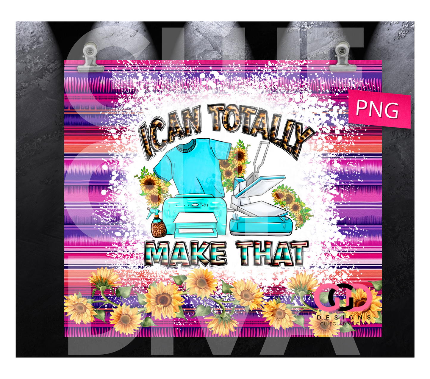 I can totally make that - Digital tumbler wrap for 20 oz skinny straight tumbler