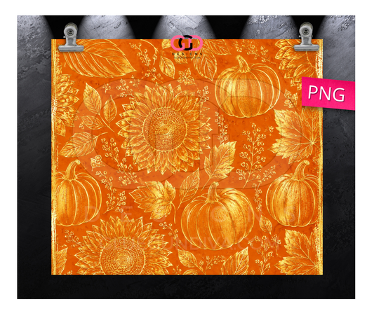 Foil Fall - Digital tumbler wrap for 20 oz skinny straight tumbler