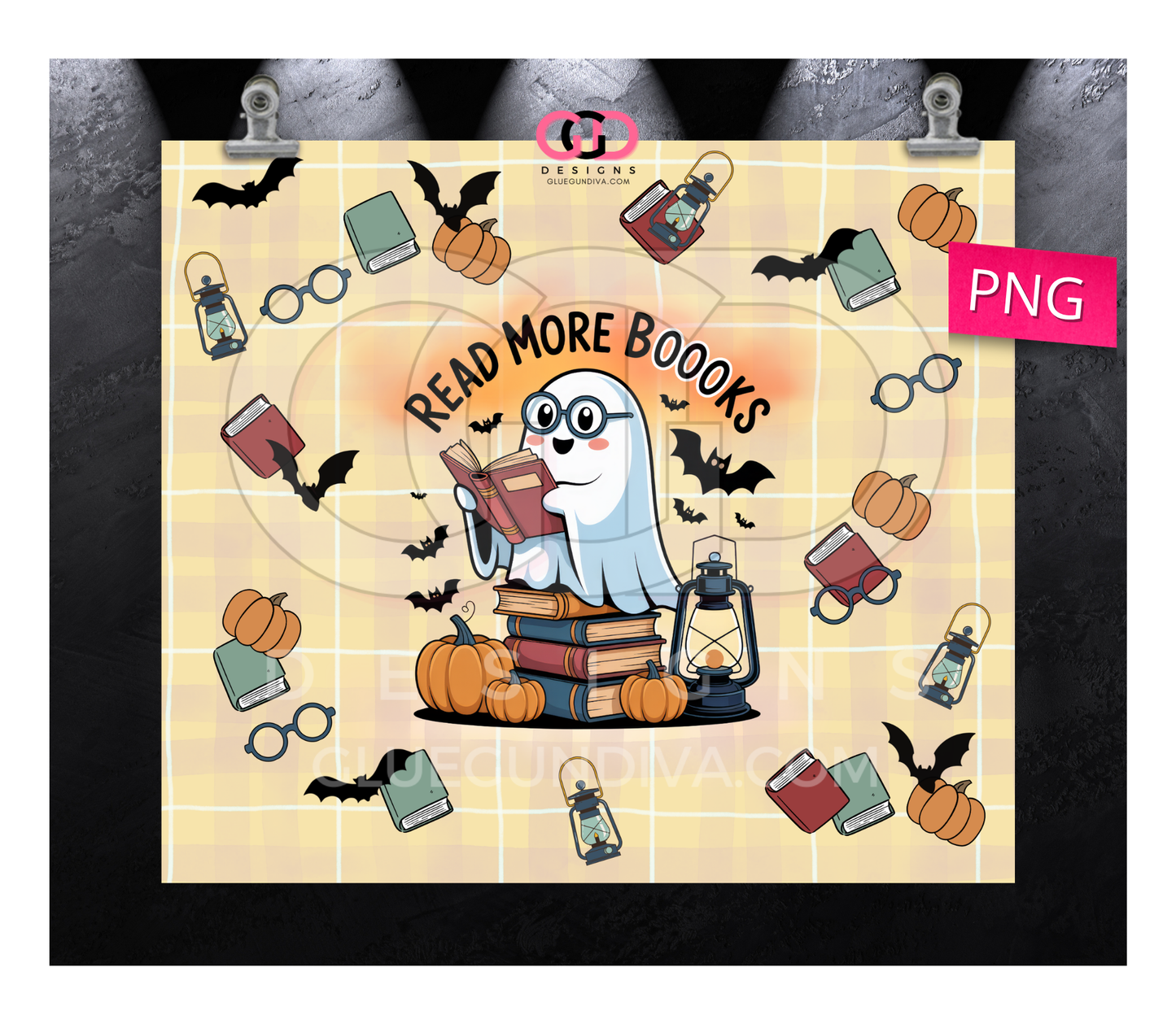 Read More Boooks - Digital tumbler wrap for 20 oz skinny straight tumbler