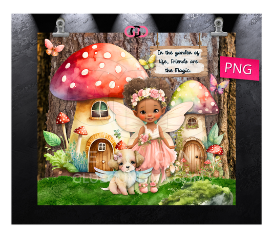 Friends are the Magic 2- Digital tumbler wrap for 20 oz skinny straight tumbler