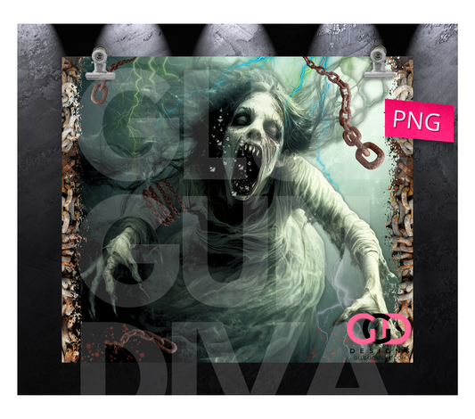Deep in the River - Digital tumbler wrap for 20 oz skinny straight tumbler