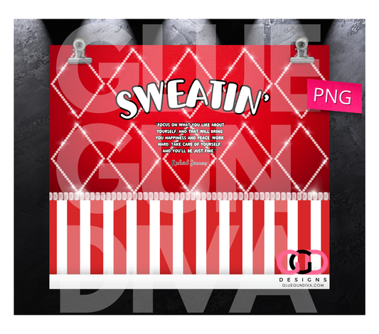 Sweating - Digital tumbler wrap for 20 oz skinny straight tumbler