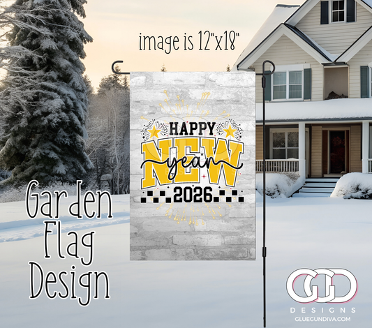 Happy New Year 2026 - Garden Flag Designs